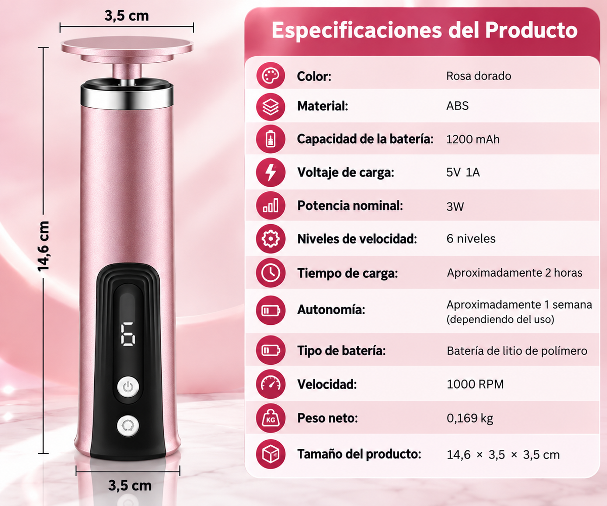 Lima Eléctrica para Pies y Talones