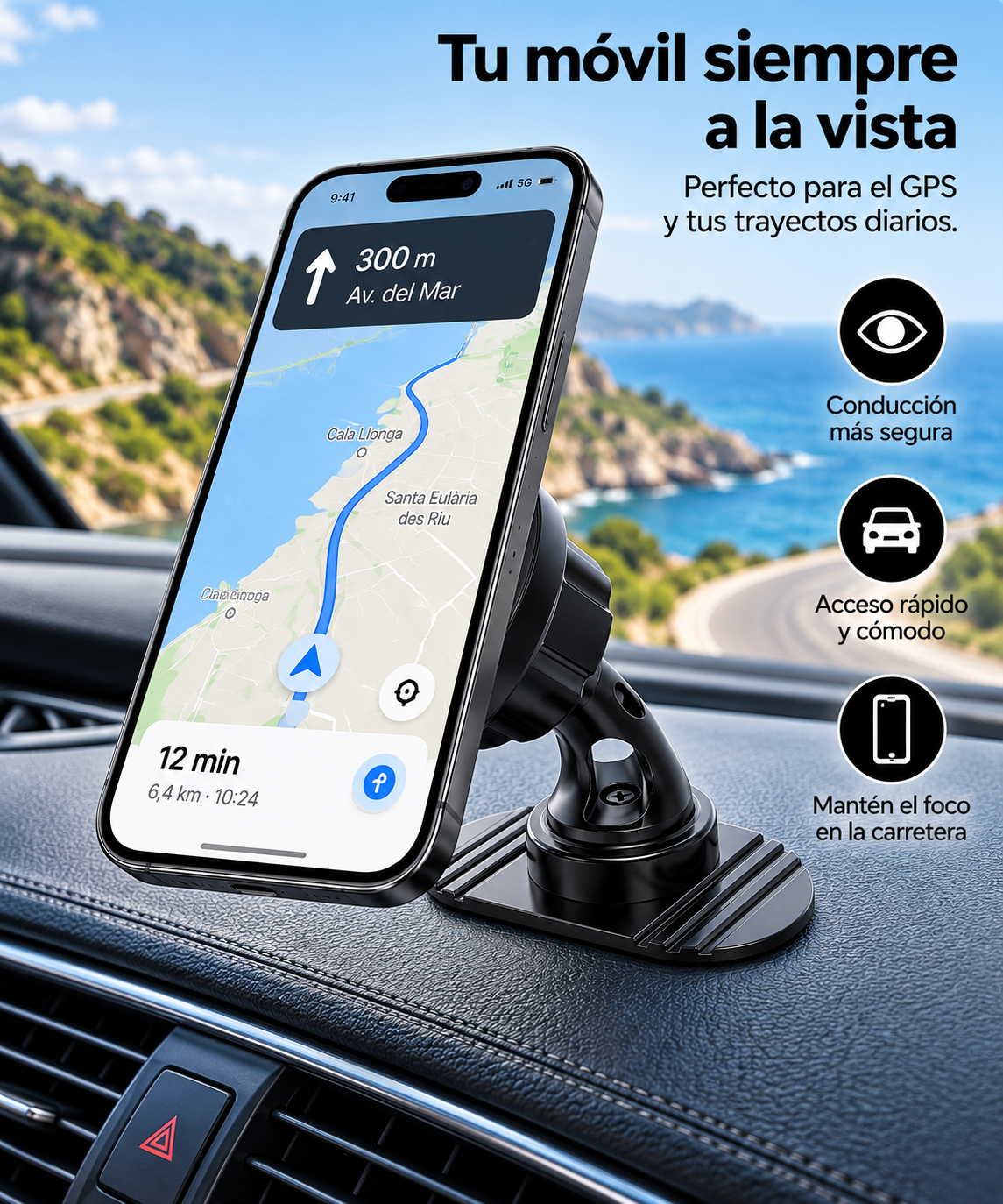 Soporte Magnético MagSafe para Coche 360° 🚗📱