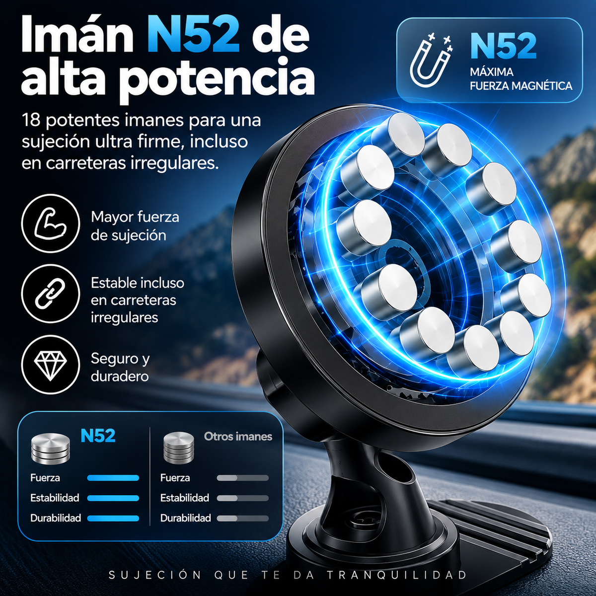 Soporte Magnético MagSafe para Coche 360° 🚗📱