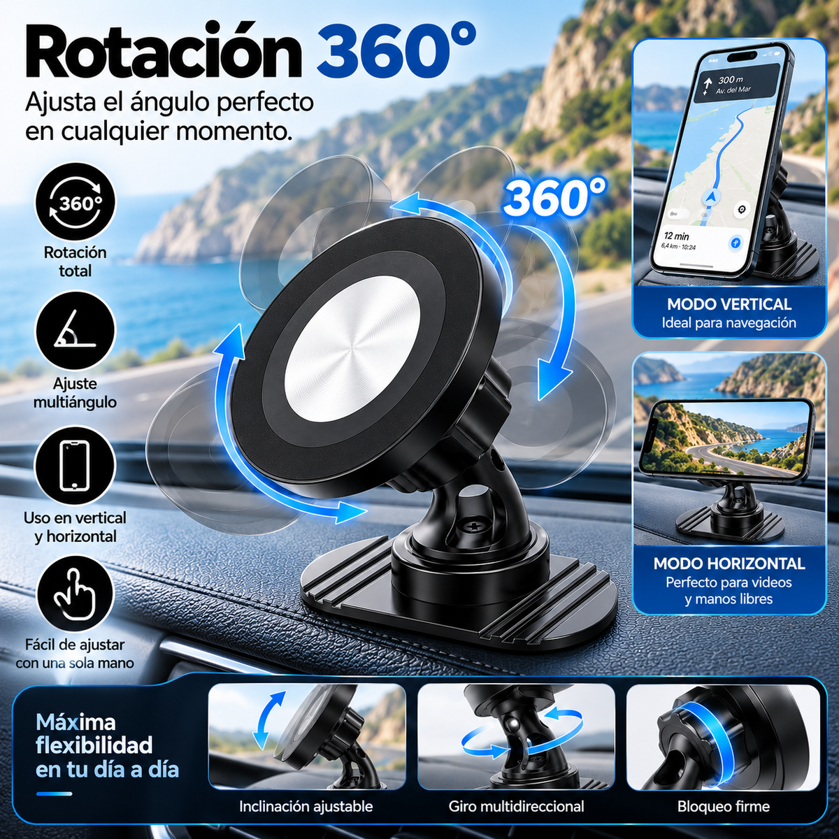 Soporte Magnético MagSafe para Coche 360° 🚗📱